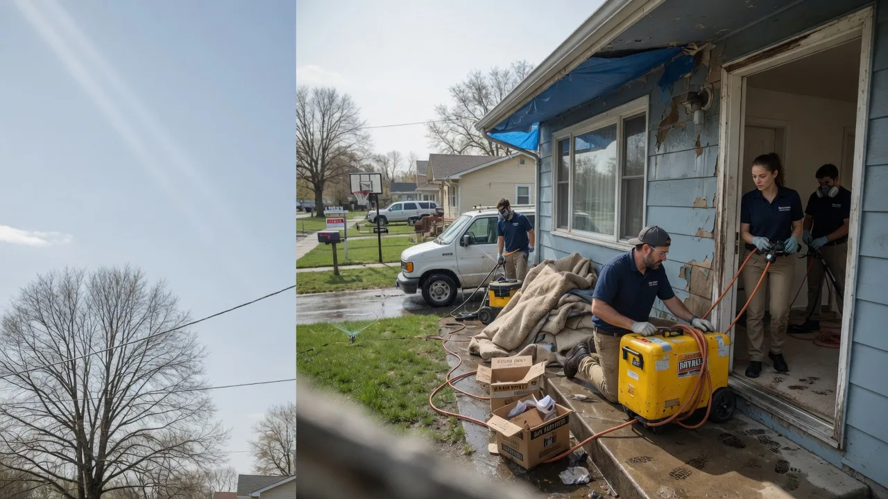 Basement Flood Cleanup in Cordova, IL near me